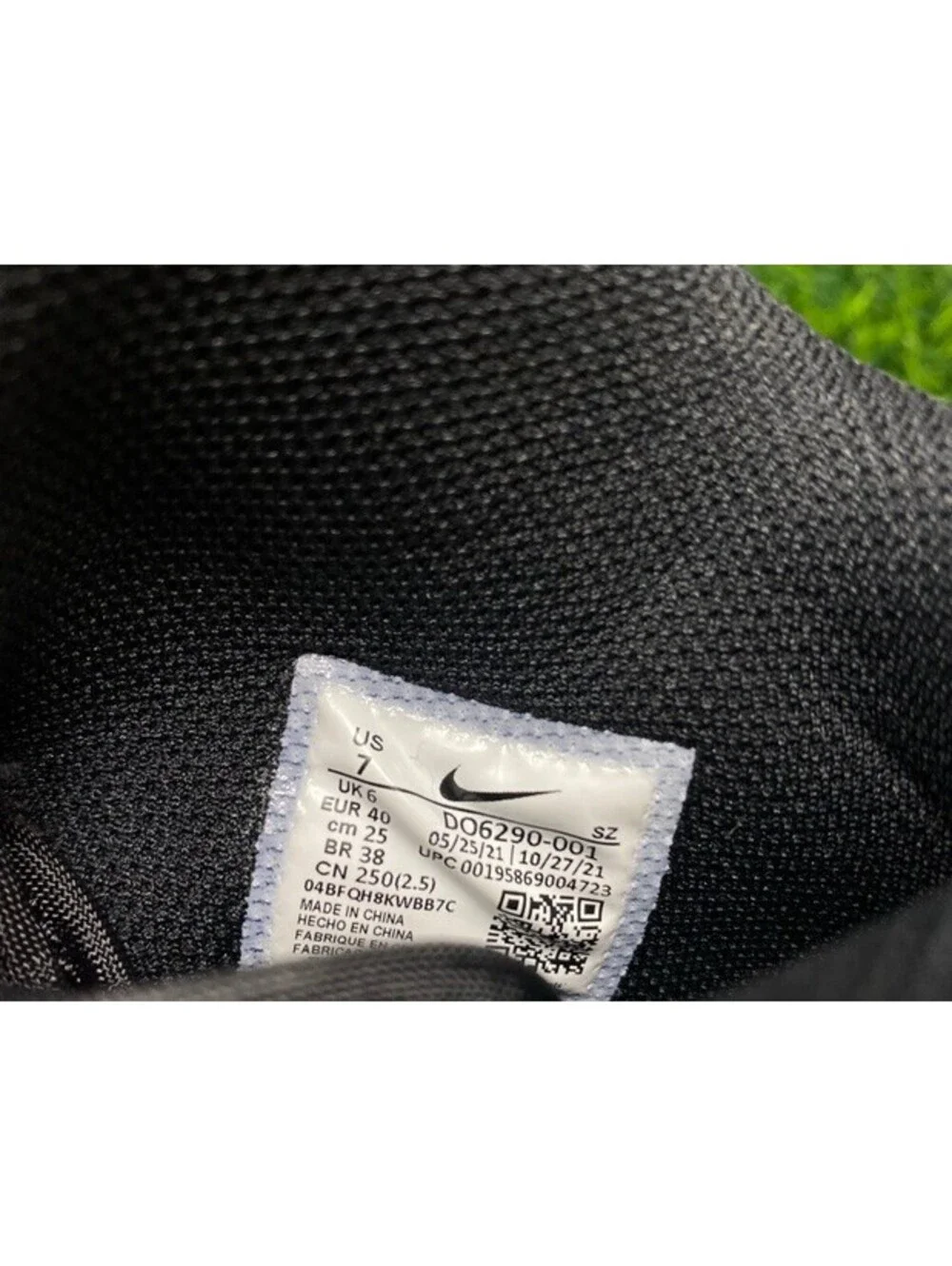 Nike Air Force 1 Mid DO6290-001 Men's 7 Black Pink Green Spikes Zip Tag 2253